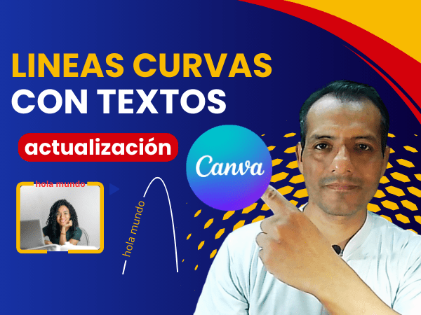 Crea LINEAS 🔲 ⭕ CURVAS con texto en 🔵 CANVA [actualización] | Juan Lima